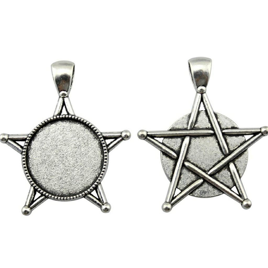 Fit 20mm Round Cabochon Bezel Pendant Setting Handmade Craft Blanks Frames