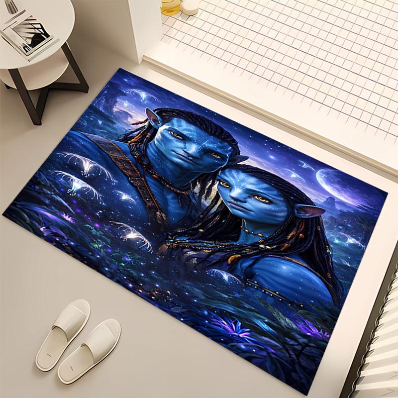 1pc Avatar Print Area Rug - Soft, Washable Non-Slip Indoor Mat, Living Room, Home Office Decorative Rug,Office Decorative