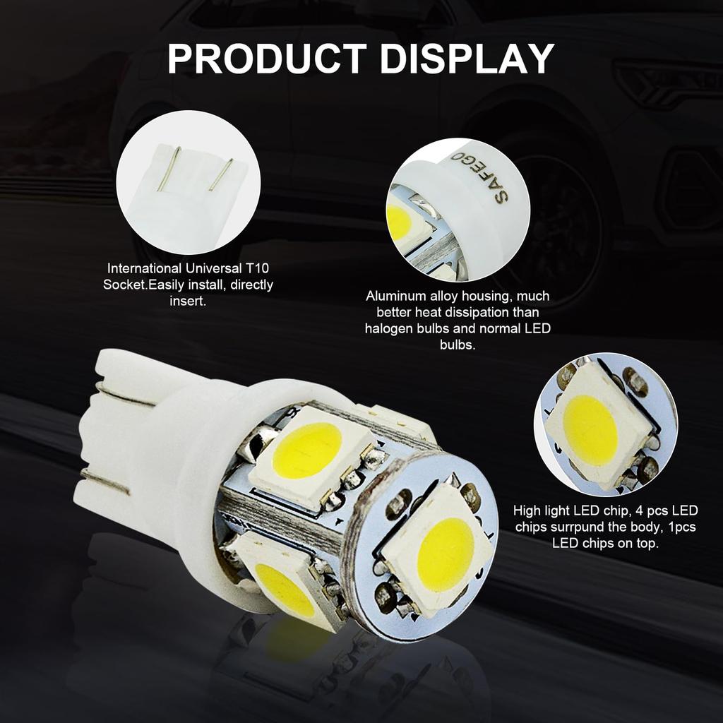 T10 W5W Led Car Light - Safego Bulb Wedge Type Light Bulb Car Lamp