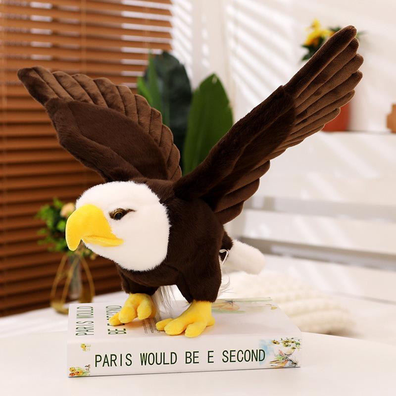 Simulation Bald Eagle Doll Plush Doll American Eagle Ornament Zoo Bald Eagle