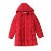 Cotton Clothes Women's Down Cotton Clothes Medium and Long New Fashion Slim Hooded Cotton Clothes Versatile Warm Women's Clothing