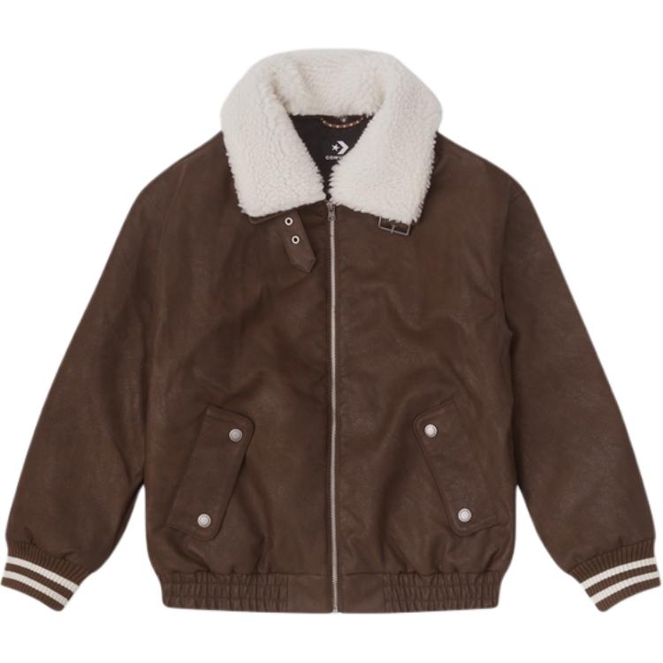 

New Converse Jackets Coats Women s Brown 10026926-A02 L