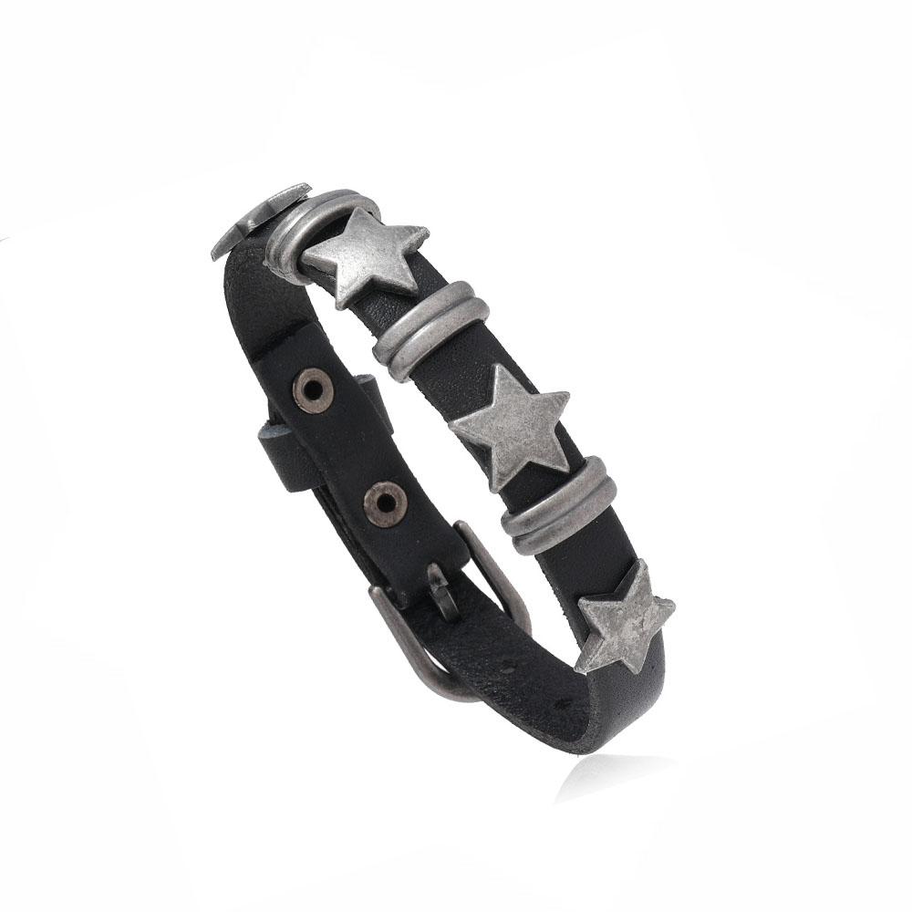 Nieuwe Punk Donkere PU Armband Voor Vrouwen Mannen Hip Hop Rock Ketting Meerlaagse Armband Trend Retro Gotische Sieraden Danser Accessoires