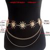 Bohemian Retro Sunflower Metal Tassel Waist & Body Chain Jewelry