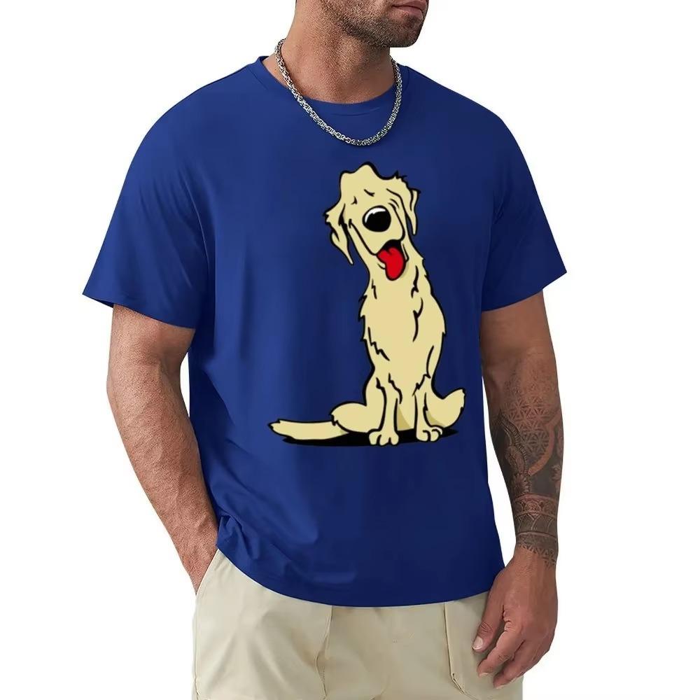 Cute Dog Cartoon Gold Dog T Shirt Harajuku Short Sleeve T-shirt 100% Cotton Graphics Tshirt Tops