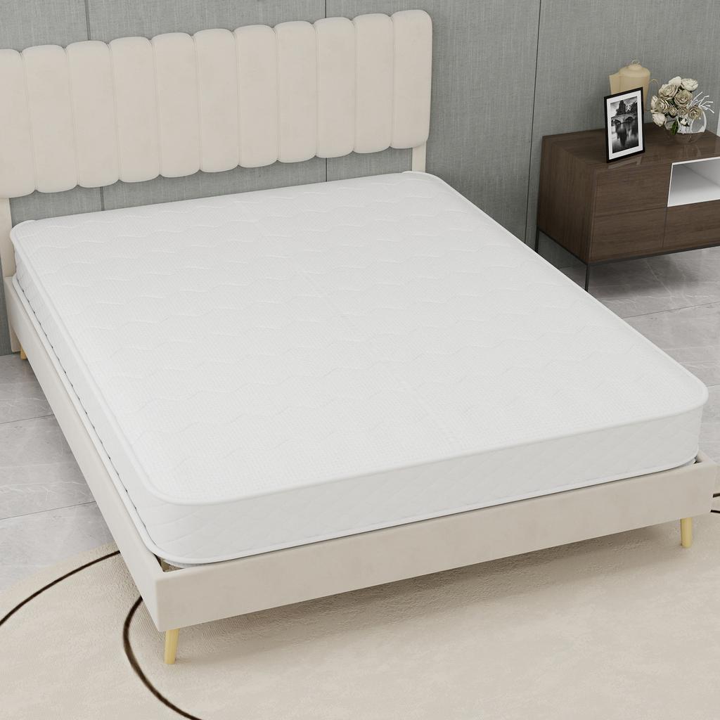 3D breathable mattress independently wrapped, noise free, soft, sturdy, dual support, providing back care, size: 140 * 200cm, thickness: 23cm, white