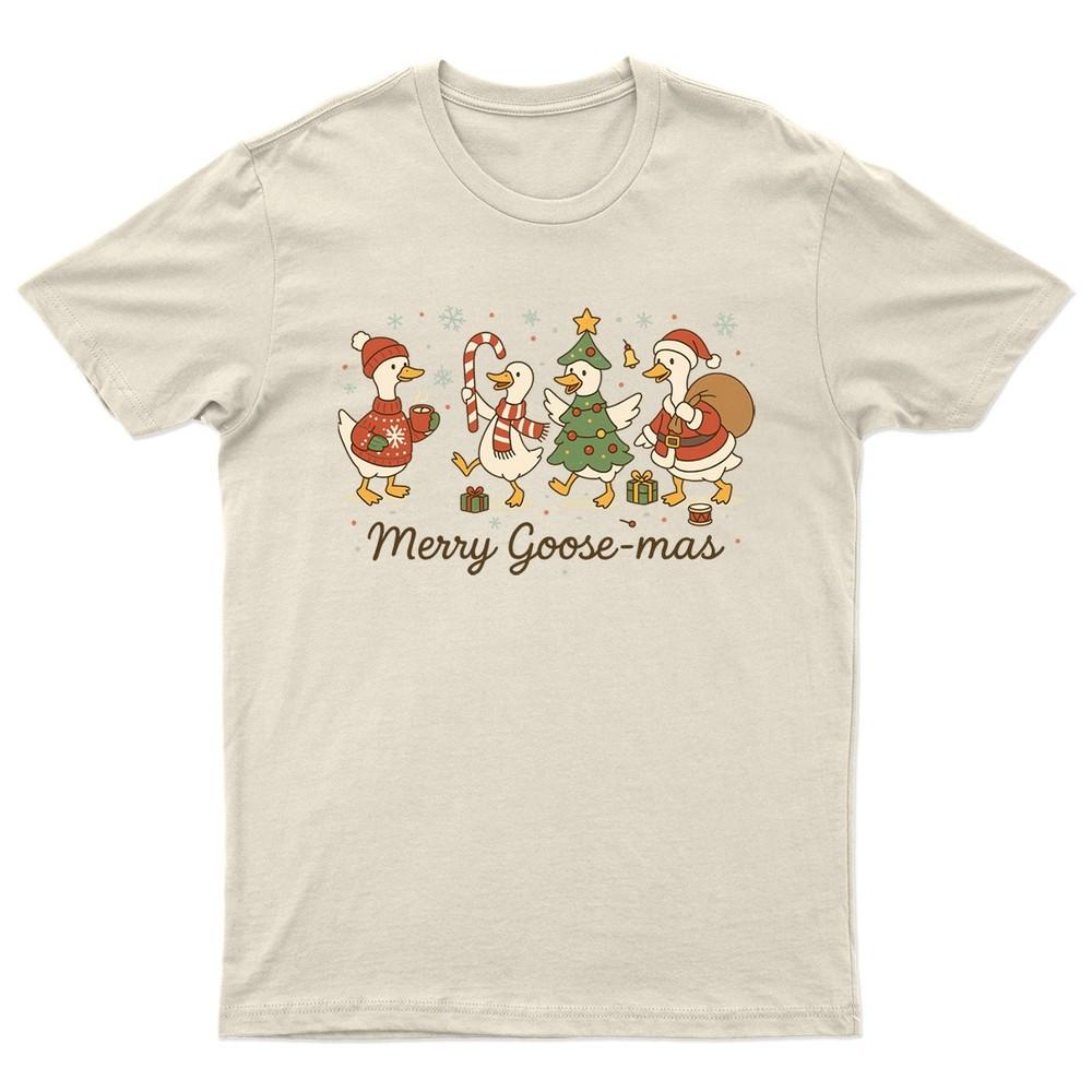 Merry Goosemas Christmas Holiday TShirt Unisex Gift Retro Seasonal Funny