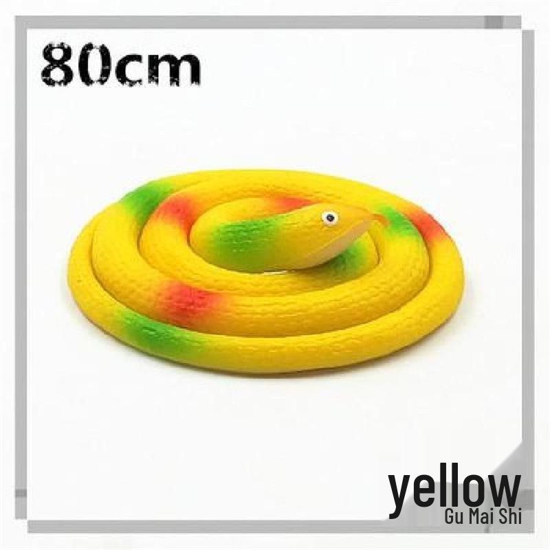 Children's Large Soft Rubber Green Snake Prank Toy Model