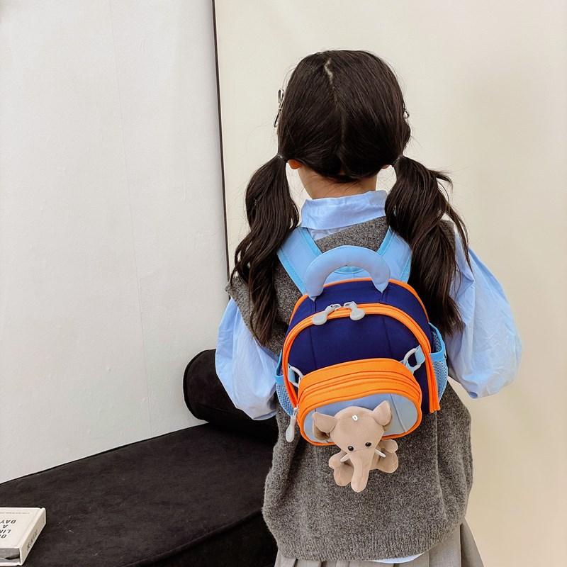 Cartoon Little Dinosaur Boys And Girls Backpack Kindergarten Student Schoolbag Cute Baby Elephant Children'S Backpack