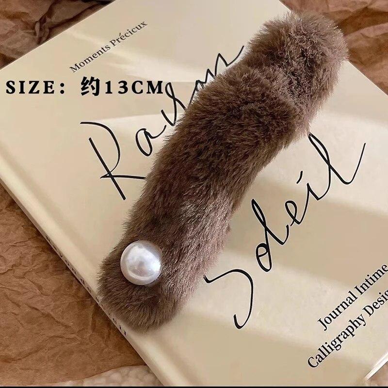 New Vintage Plush Flower Hair Clips Sweet Hair Crab Barrettes Trendy Large Hairgrip Hairpins For Women Hair Accessories Headwear