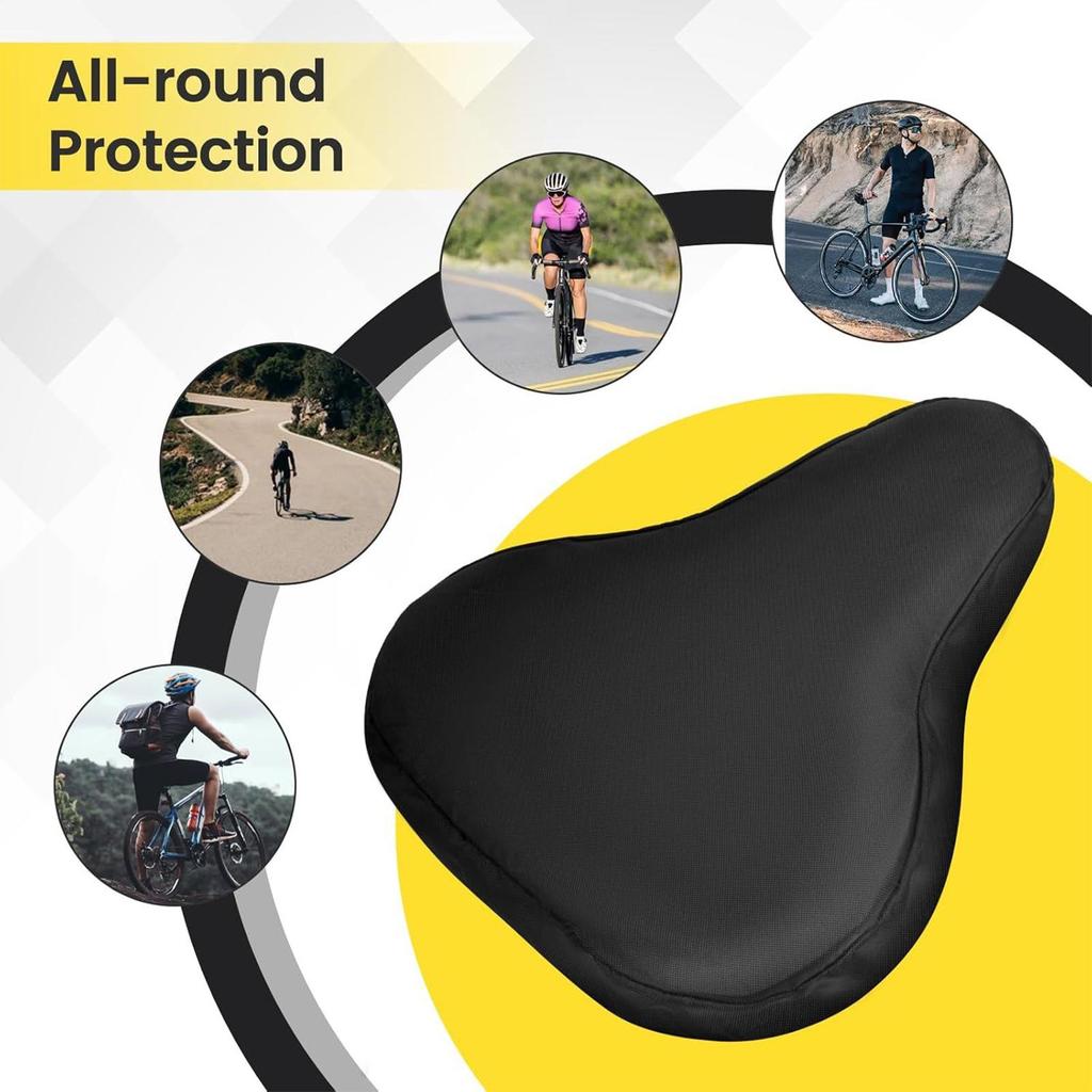 Bicycle Seat Cover Waterproof Shock-Absorbing Ergonomic Saddle with Drawstring Bike Seat Covers for Comfort for Mountain Biking