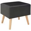 Table de chevet - VIDAXL - Noir - 40x35x40 cm - Similicuir - 1 tiroir