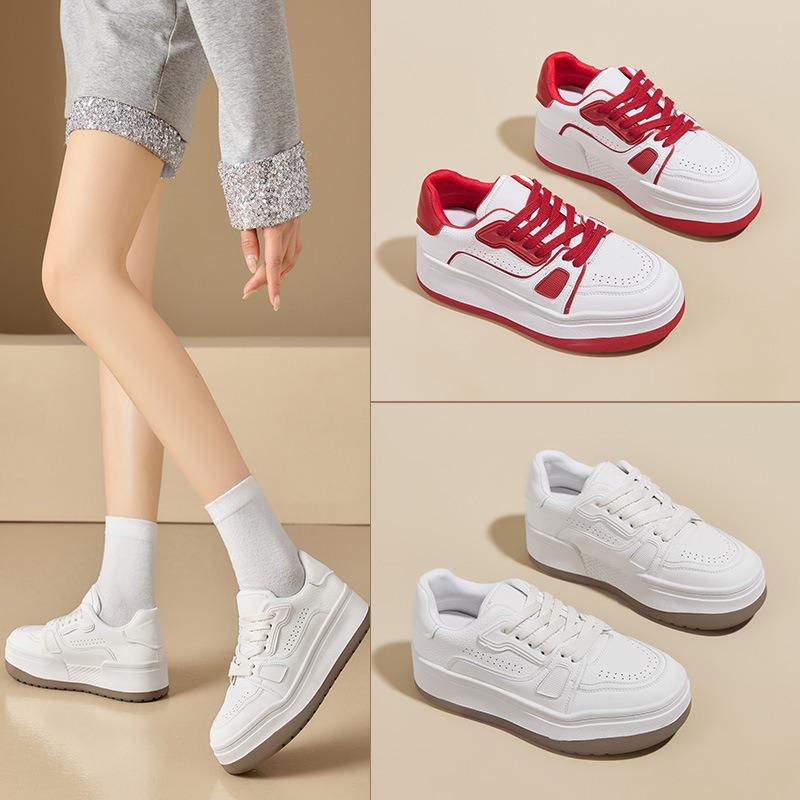 ~ Thick-soled leather breathable little white shoes women's versatile new sports and leisure women's board shoes