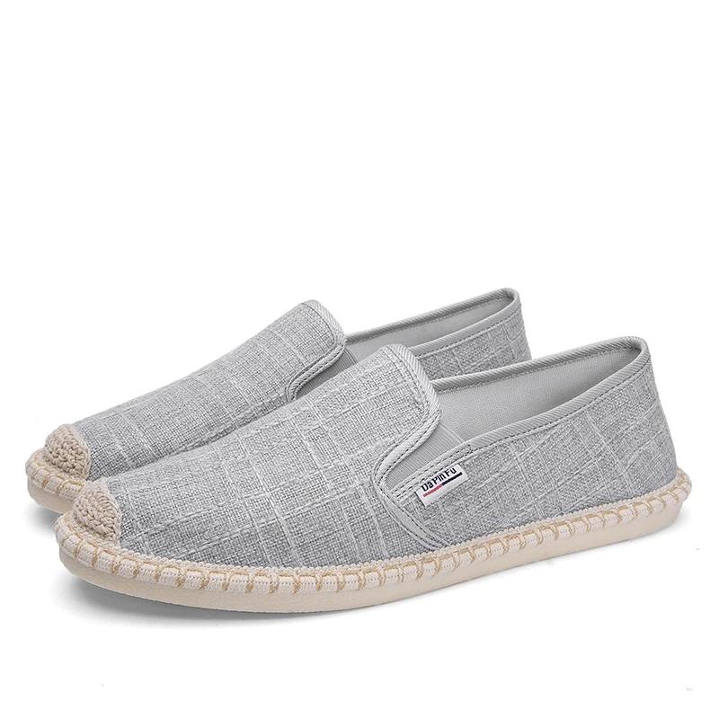 Mens Shoes Chinese Fashion Soft Slip On Espadrilles for Men Loafers Casual Male Breathable Canvas Casual Shoes Zapatillas Hombre