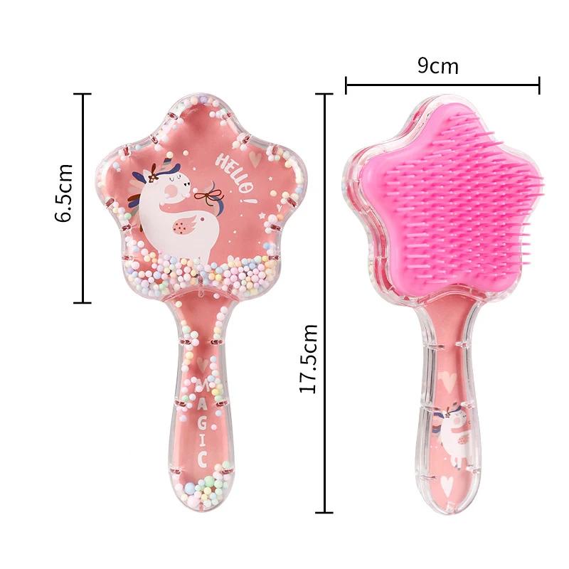 Cartoon Magic Comb Anti-static Massage Scalp Brush Hair Brushes Shower Massage Hairbrush Comb Sparkling Powder Comb
