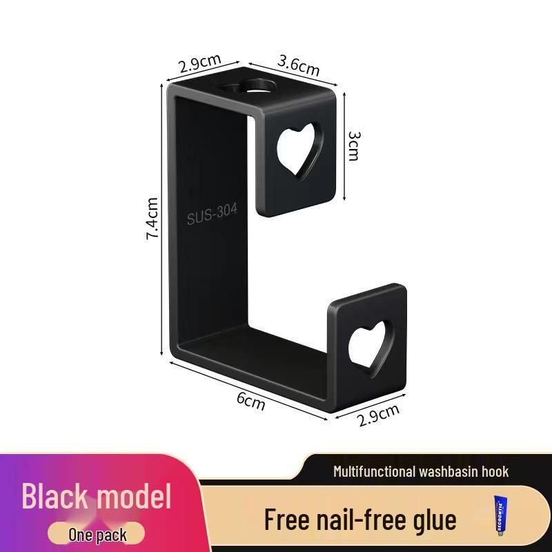 No-Punch Stainless Steel Adhesive Hook for Coats and Hats - Wall-Mounted for Home, Kitchen, and Bathroom Use