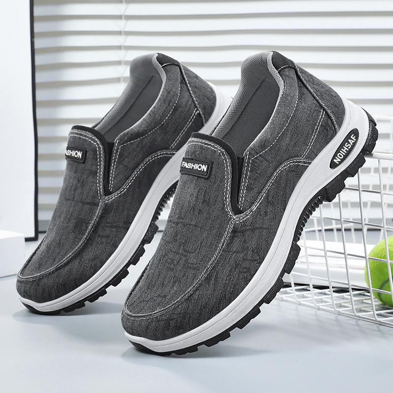 Scarpe da Passeggio Slip-on Primavera per Uomini di Mezza Età e Anziani - Taglio Basso Stile Vecchia Pechino