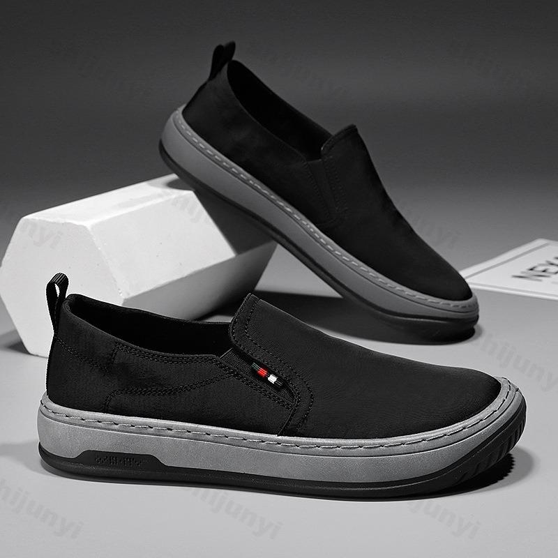 Fashion Men's Shoes Ice Silk Cloth Canvas Shoes Casual Sneakers 2025 Breathable Men Trend Slip On Platform Student Zapatillas Tenis