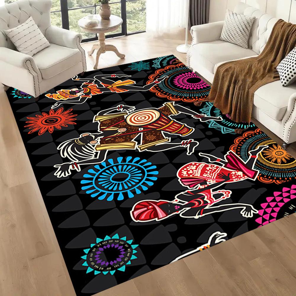 African Style Area Rug Suitable for Game Room Hallway Living Rooms Dining Room Anti-slip Rug Office home decor Spiritual Gift