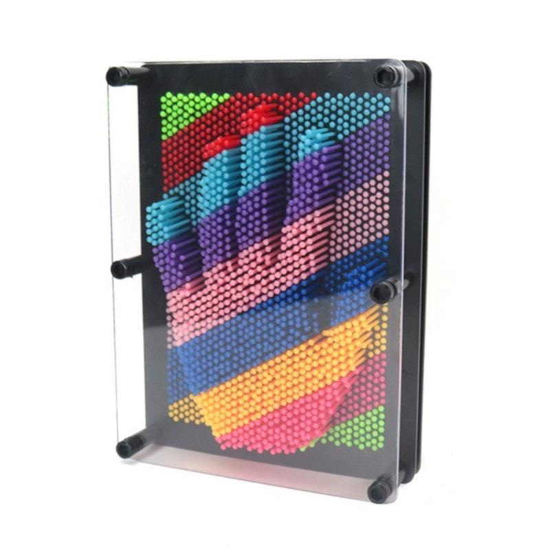 Funny 3D Clone Pixel Art Blocks Toy Colorful Pin Art Toy Clone Face Palm Model Pinart Kids Family Funny Game Creative Gifts