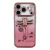 KADEM For iPhone 17 Pro Case Dragonfly Kickstand TPU Flowers Glitter Phone Cover