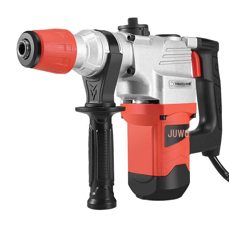 Dual-Use Electric Hammer & Pickaxe: Multi-Function High-Power Impact & Electric Drill for Concrete and Household Use.