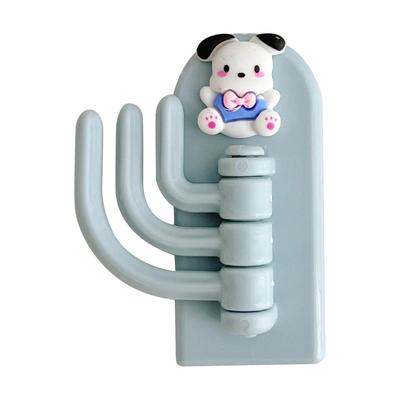 Uroczy kreskówkowy haczyk ścienny Innowacyjny uroczy zwierzęcy haczyk samoprzylepny Dziecięcy haczyk ścienny do akademików Niebieska muszka