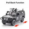 1:32 Scale Knight Armored Special Warfare Police Car Model Toy 5 Doors Opened Pull Back Alloy Diecast Sound Light Ornament Gifts
