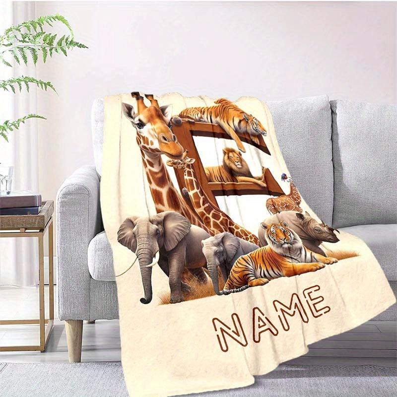 Animal Customize Your Name Blanket Warm Comfortable And Soft Blankets Are Suitable For Home Lunch Break Blanket Office Sofa Sofa Gift To Relatives And