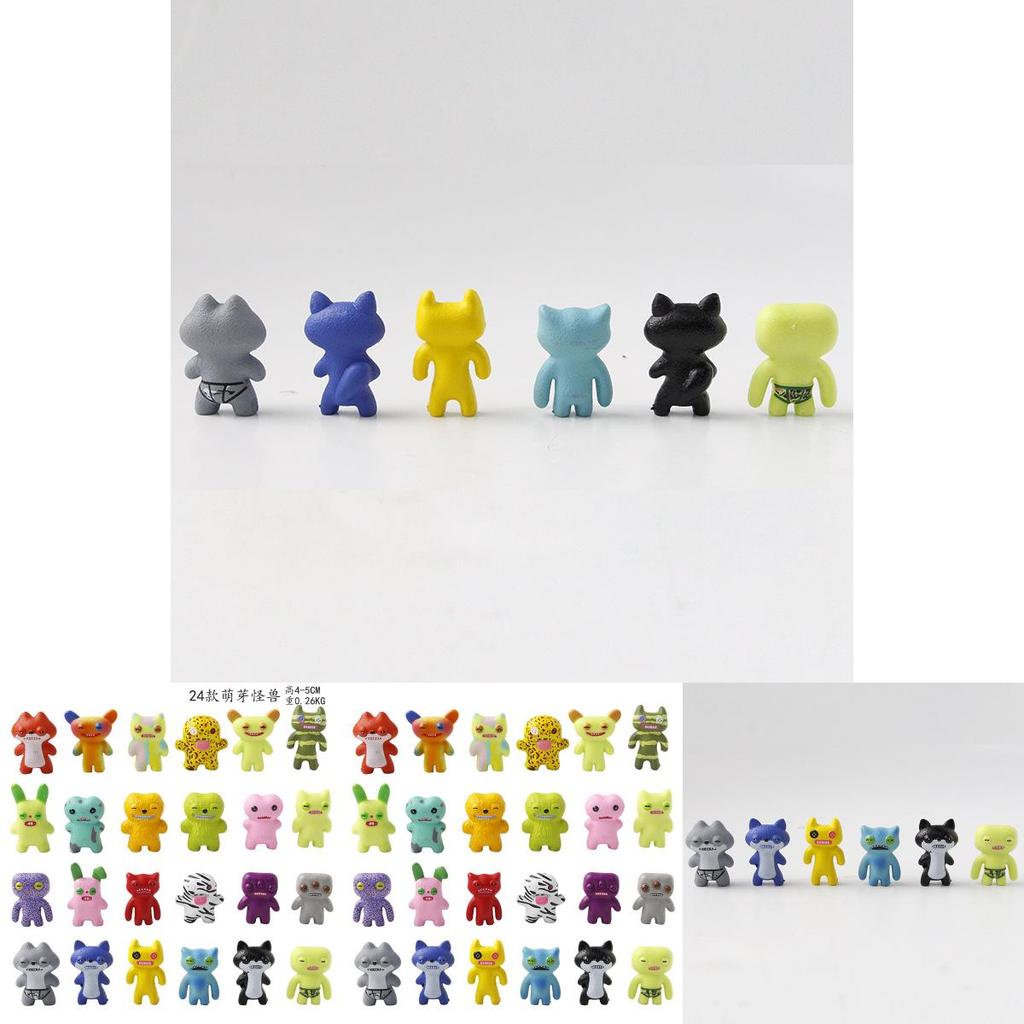 Creative Fuggler Tooth Monster Model Toy Ornament Set For Kids And Collectors