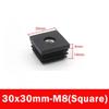 4/8pc Black Square/Round Plastic Pipe Plugs Furniture Leg Feet With M6 M8 M10 Nut Hole Tube Blanking End Inserts Caps Pipe Cover