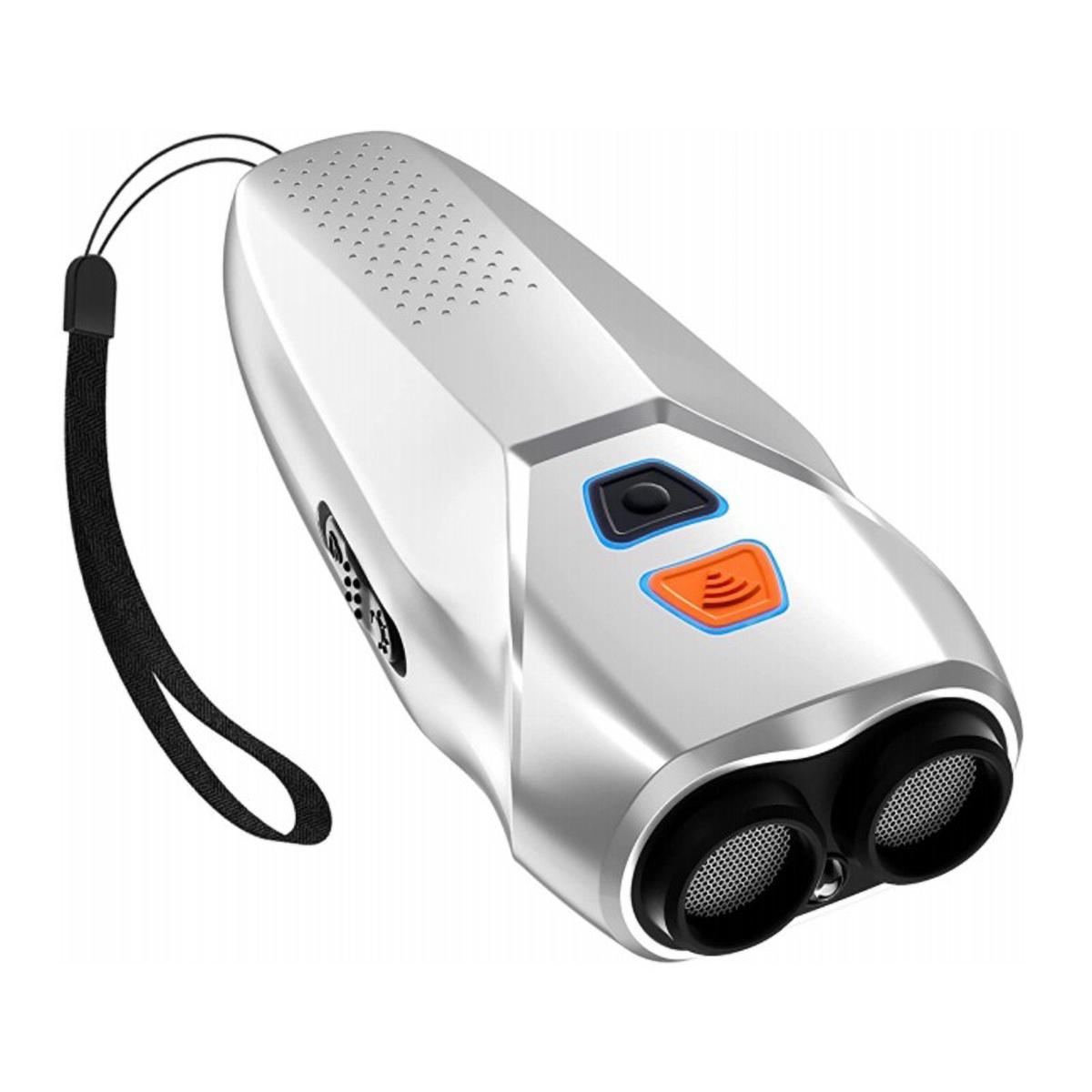 

Ultrasound Dog Repeller Anti Barking Stop Bad Behaviors Pet Training Device Rechargeable Dog Repellents with Flash Light білий