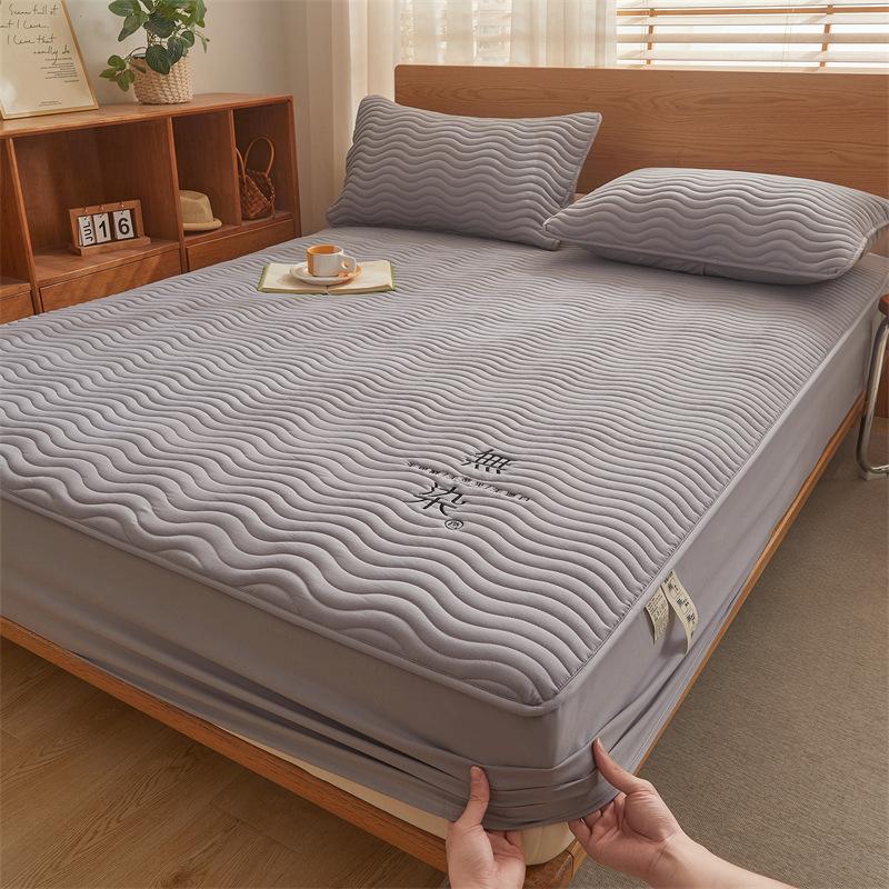 Mattress Class A cotton, soybean fiber padded mattress, mattress cover washed cotton Simmons mattress protective cover three-piece set