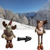 Telescopic Christmas Leg Doll Ornament Santa Snowman Deer Standing Retractable
