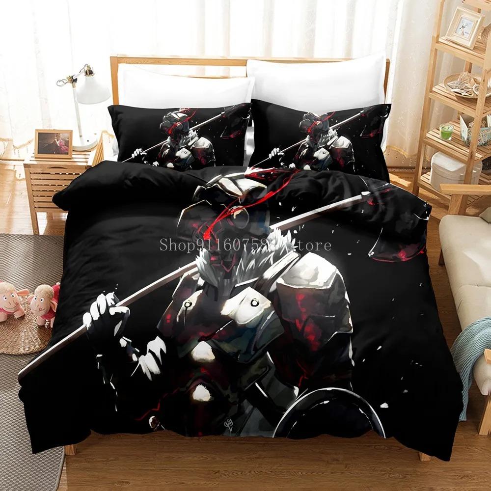Bedding Set Anime Goblin Slayer Duvet Cover And Pillowcase Lovely Bedclothes Queen King Size For Kids Adults Bedroom Decor