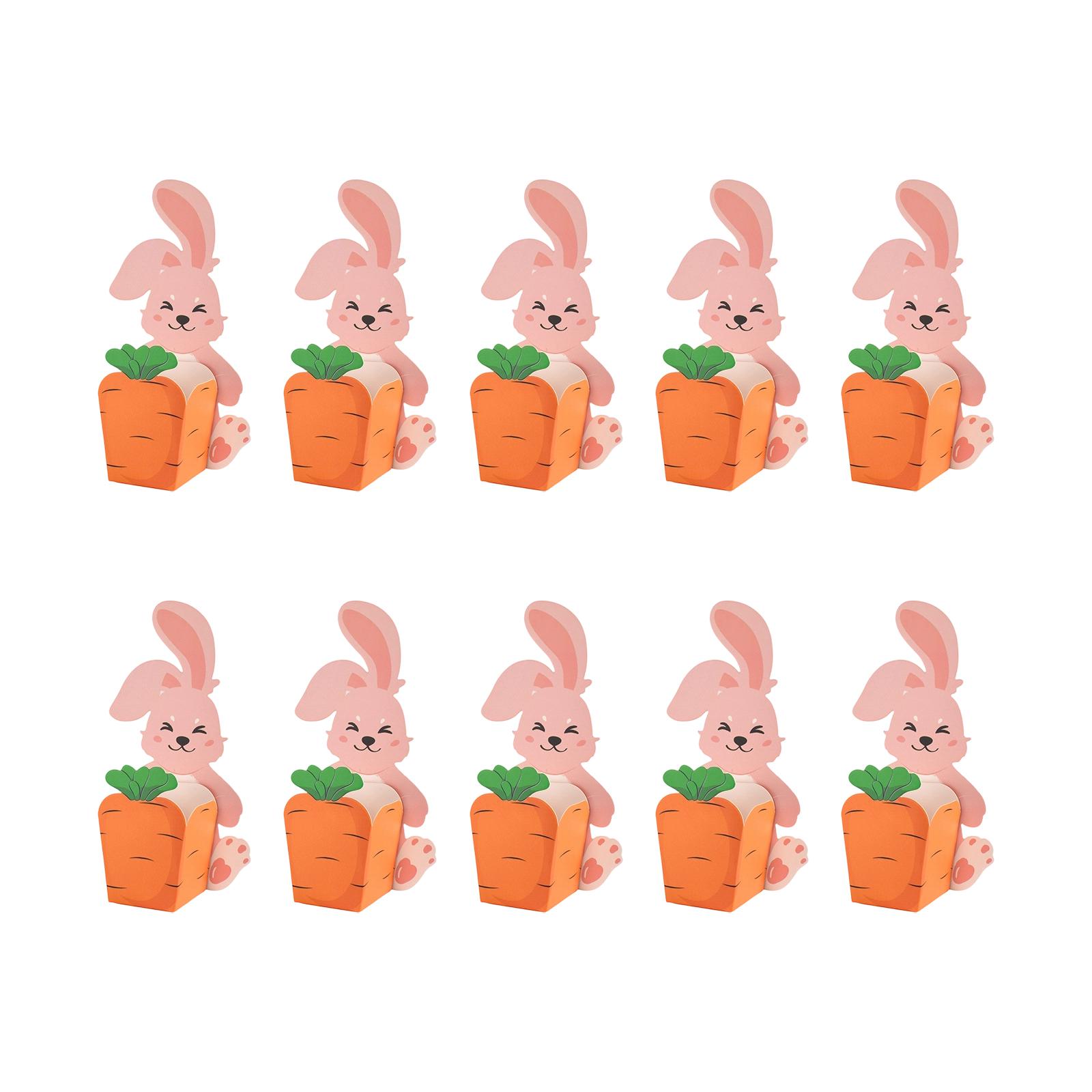 

10pc Carrot Greeting Cards, Candy Bags, Easter Party Souvenirs, School Classroom Gift Exchange One Size