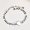 Metal Heart Charm Bracelets For Women Lovers, Never Fade Stainless Steel Chain, Adjustable Jewelry Gifts