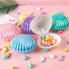 24pcs Seashell Candy Boxes Pastel Pink Turquoise Purple Blue White Wedding Birthday Beach Party Favor Candy Containers Box Decor