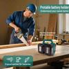 4/6-Slot Battery Holder for Makita 14.4V 18V Portable and Rugged Case Compact Organizer for Tool Bags Job Sites Quick Access
