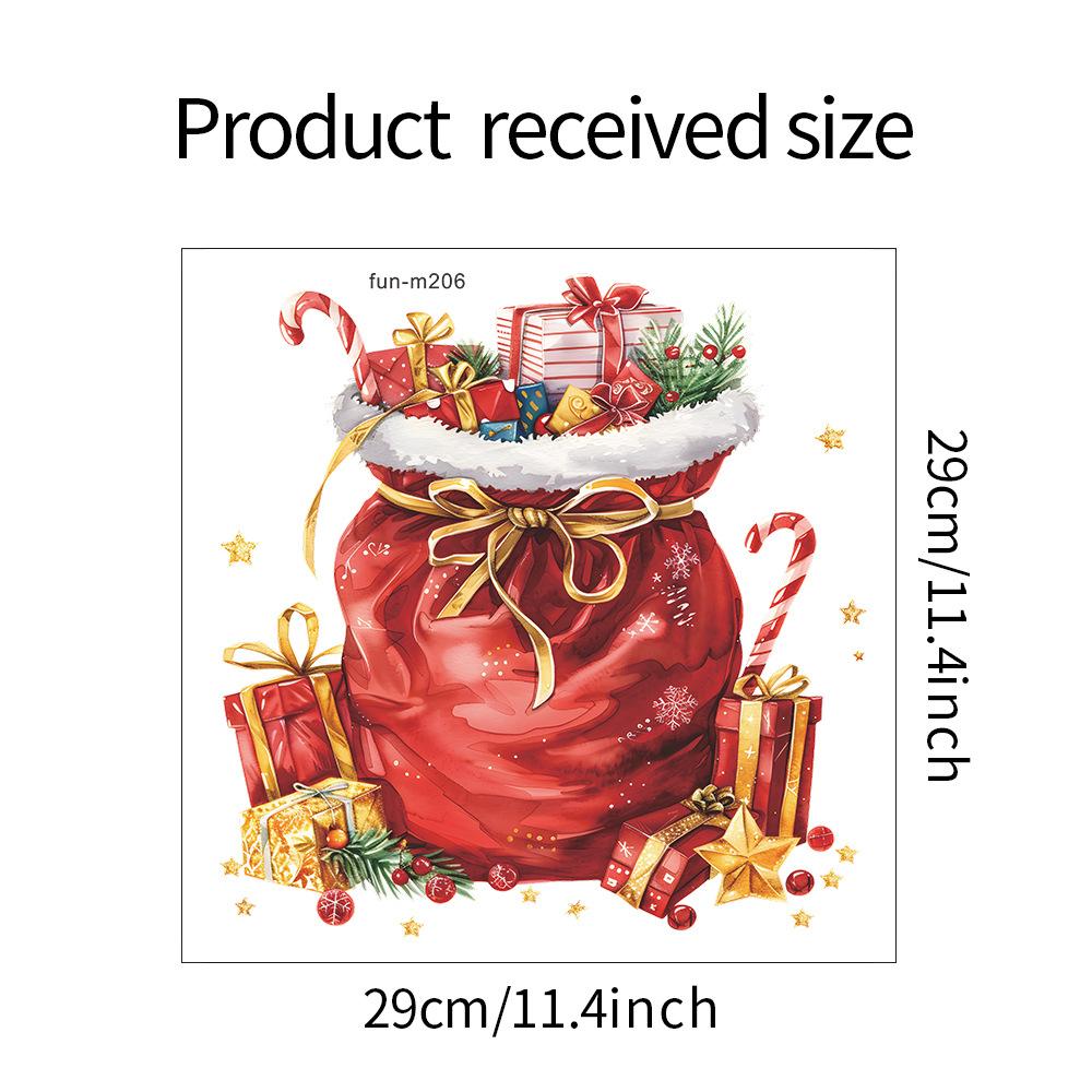 

Рождественский подарочный пакет Подарочная коробка Наклейки для туалета Ванная комната Туалет Украшения для дома Наклейки 29*29CM/fun-m206