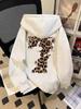 Fleece-Lined Retro Letter Print Unisex Hoodie - Casual Loose Fit for Autumn/Winter