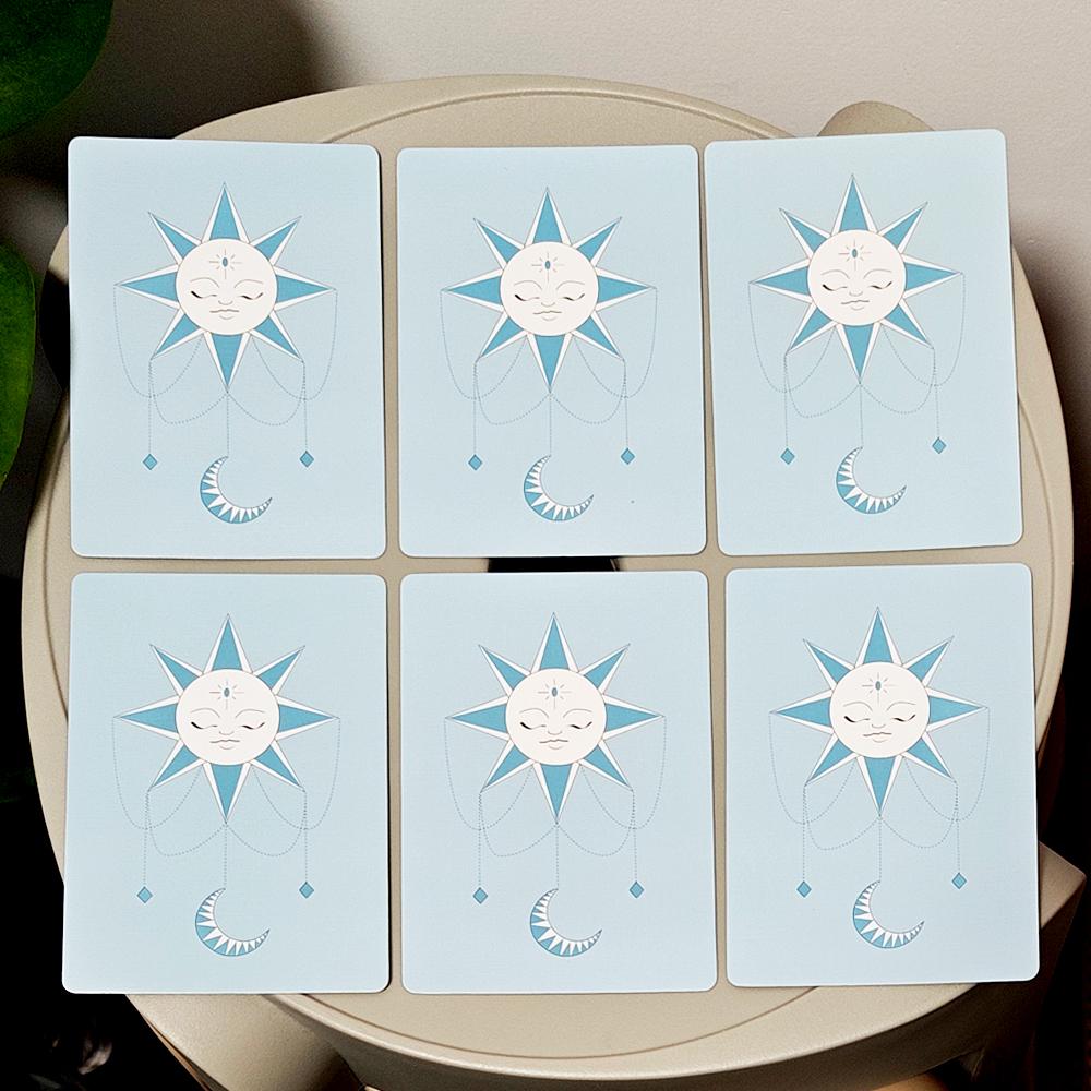 La Puissance De La Lune Oracle 10.5*7.5cm 42 Moon Power Cards in French Language for Spiritual & Emotional Guidance