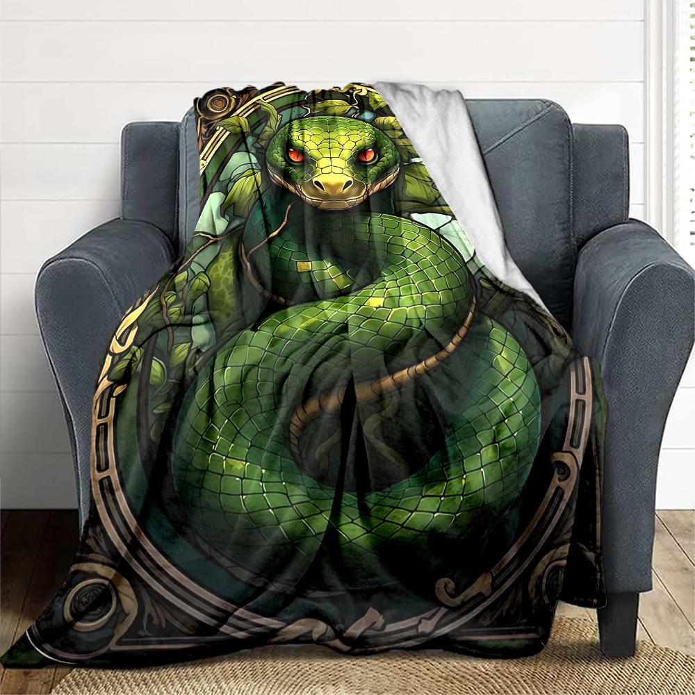 1PC Serpent Ornament Blanket, Throw For Sofa, Bed, Travel, Printing Blanket With Soft And Warm Fabric Yy250918192