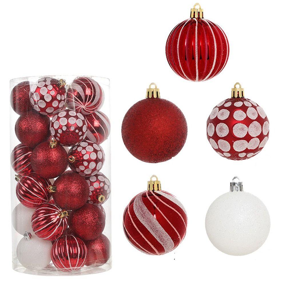

Пластиковый расписной рождественский шар Мультяшный Веселого Рождества Украшение для елки Декор для отеля, офиса style 7