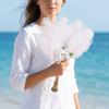Handmade Craft Feather Rose Fan Soft Fluffy Chinese Hand Fan Fan  Party Occasions