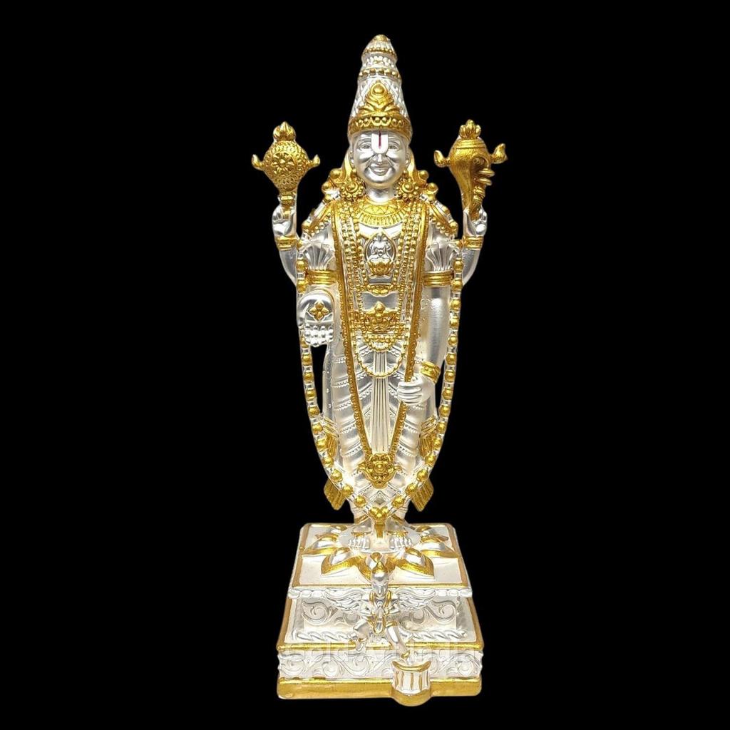 Lord Tirupati Balaji Idol with Garuda Murti for Mandir Pooja Room Lord Vishnu Shree Venkateswara Swamy Statue God Balaji Home Decor