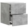 Wall Mounted Nightstand 2 pcs Concrete Grey 33 x 34.5 x 40 cm