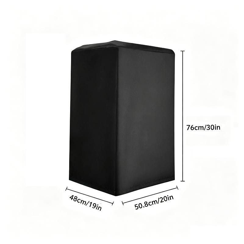 Durable Black 210D Oxford Cloth Speaker Covers - Water And Dust Resistant, Multiple Sizes For Home Theater Outdoor Sound Systems