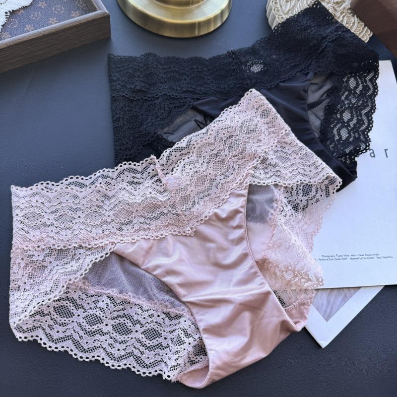 Ladies Spring and Summer Lace Deep V Senior Sense Ice Silk Lace Underwear
