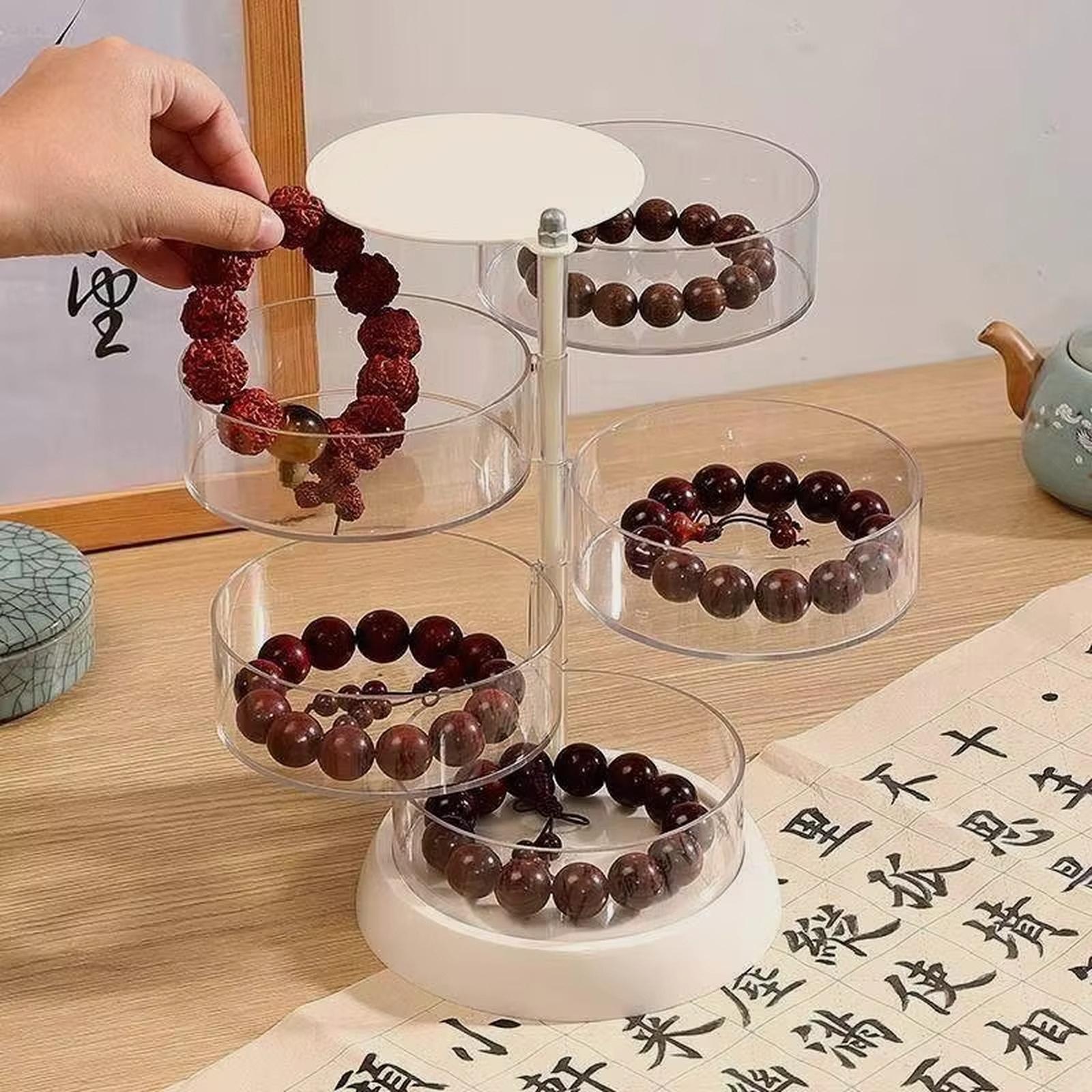 Вращающийся прозрачный ящик для хранения грецких орехов, браслетов, бусин, ювелирных изделий, дисплей one size